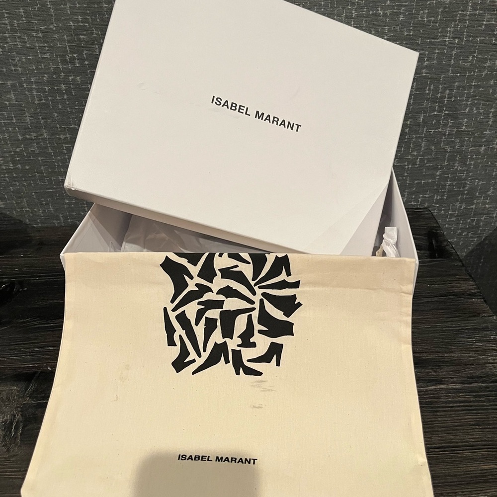 NIB Isabel Marant Bobby suede calfskin leather wedge sneakers 8 1/2 - Picture 13 of 13